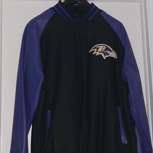 Men's Baltimore Ravens Varsity Jacket - signed by Ray Lewis - size XL